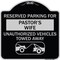 Signmission Reserved Parking for Pastors Wife Unauthorized Vehicles Towed Away Alum, 18" x 18", BS-1818-23085 A-DES-BS-1818-23085 - alternate 1